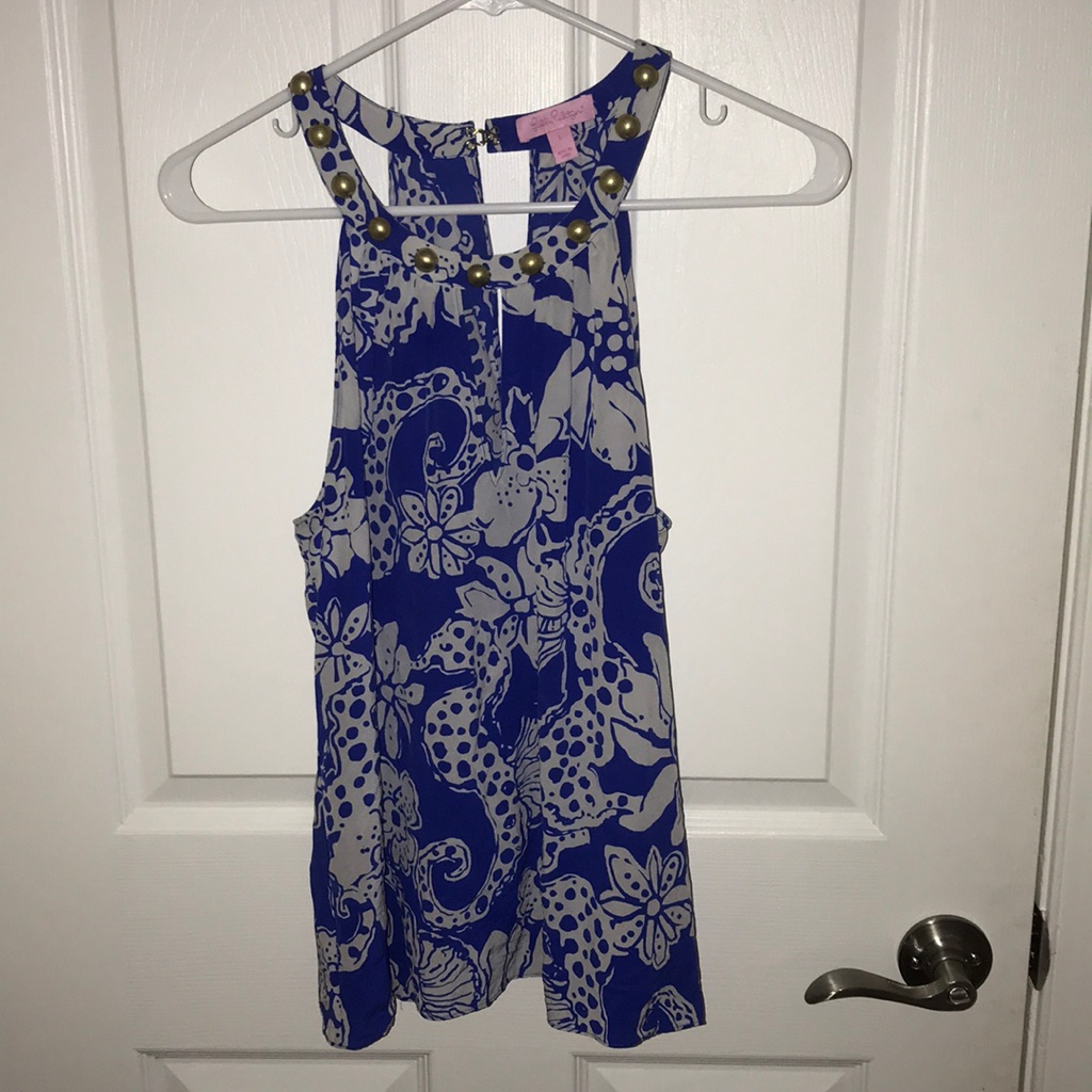 Lilly Pulitzer Rogan Quahog Chowdah Silk Top